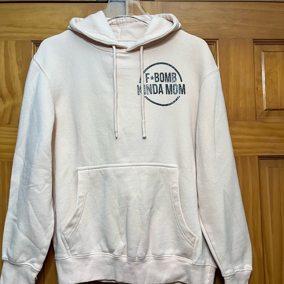 Lane Seven “F-Bomb Kinda Mom” Blush Pink Sweatshirt Size Large - Picture 2 of 7